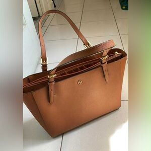Tory Burch Brown Leather Tote Bag